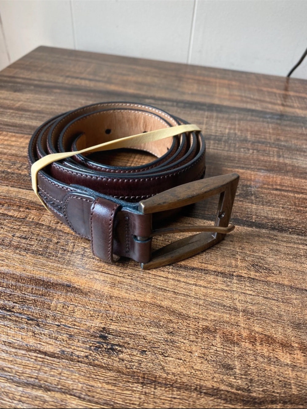 Mezlan Leather Belt, 38”